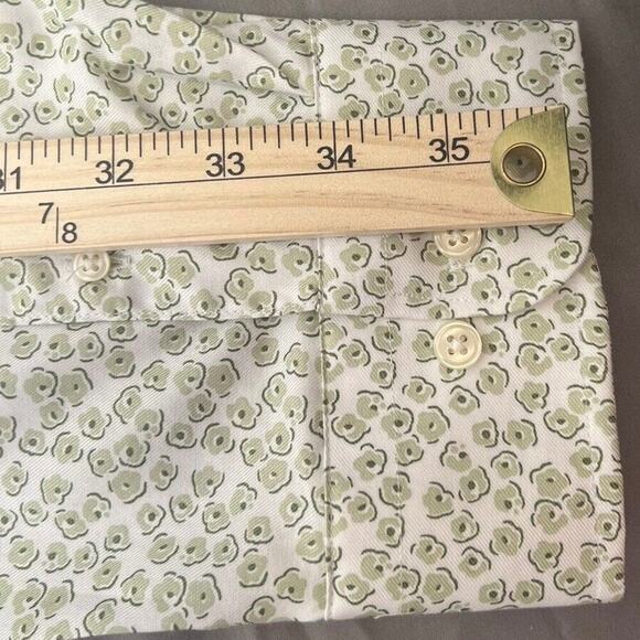 Jos. A Bank Men’s Sz 4XB Slim Fit Long Sleeve Buttoned Down Green Floral Poppy - Picture 7 of 8